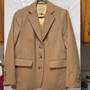 L.L. Bean Women's Tan Blazer with brown,tan Buttons